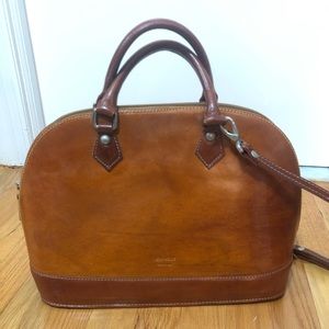 Hand made in Italy, Italian leather satchel